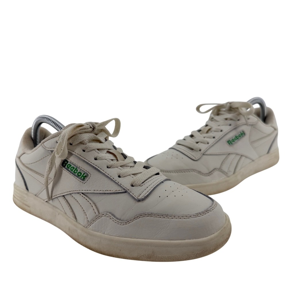 Reebok Club C 85 Low Top Sneakers Mens 8 Chalk Green Leather Classic Retro Style